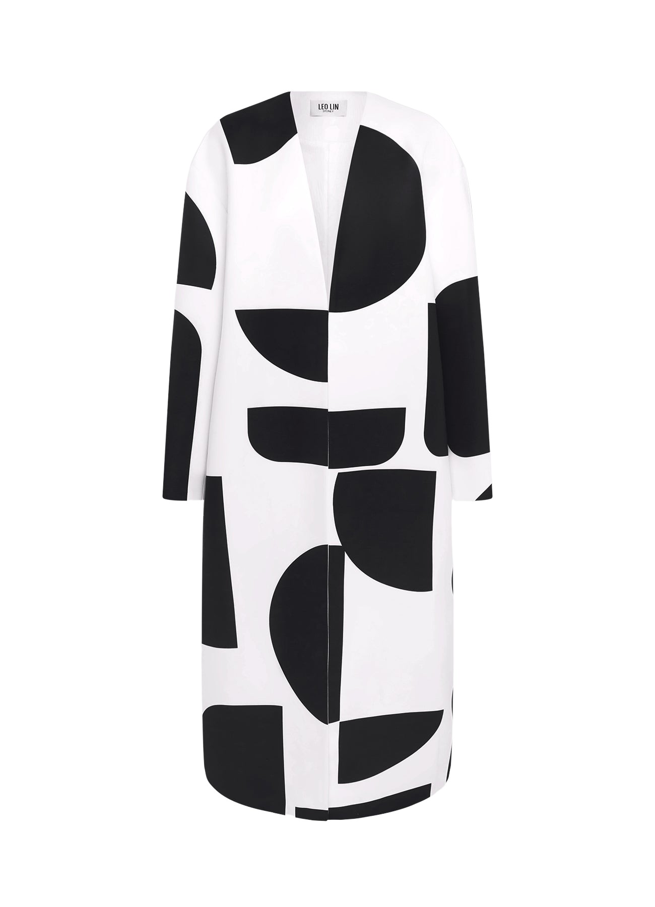 Leo Lin Zina Cocoon Coat – Geo Print