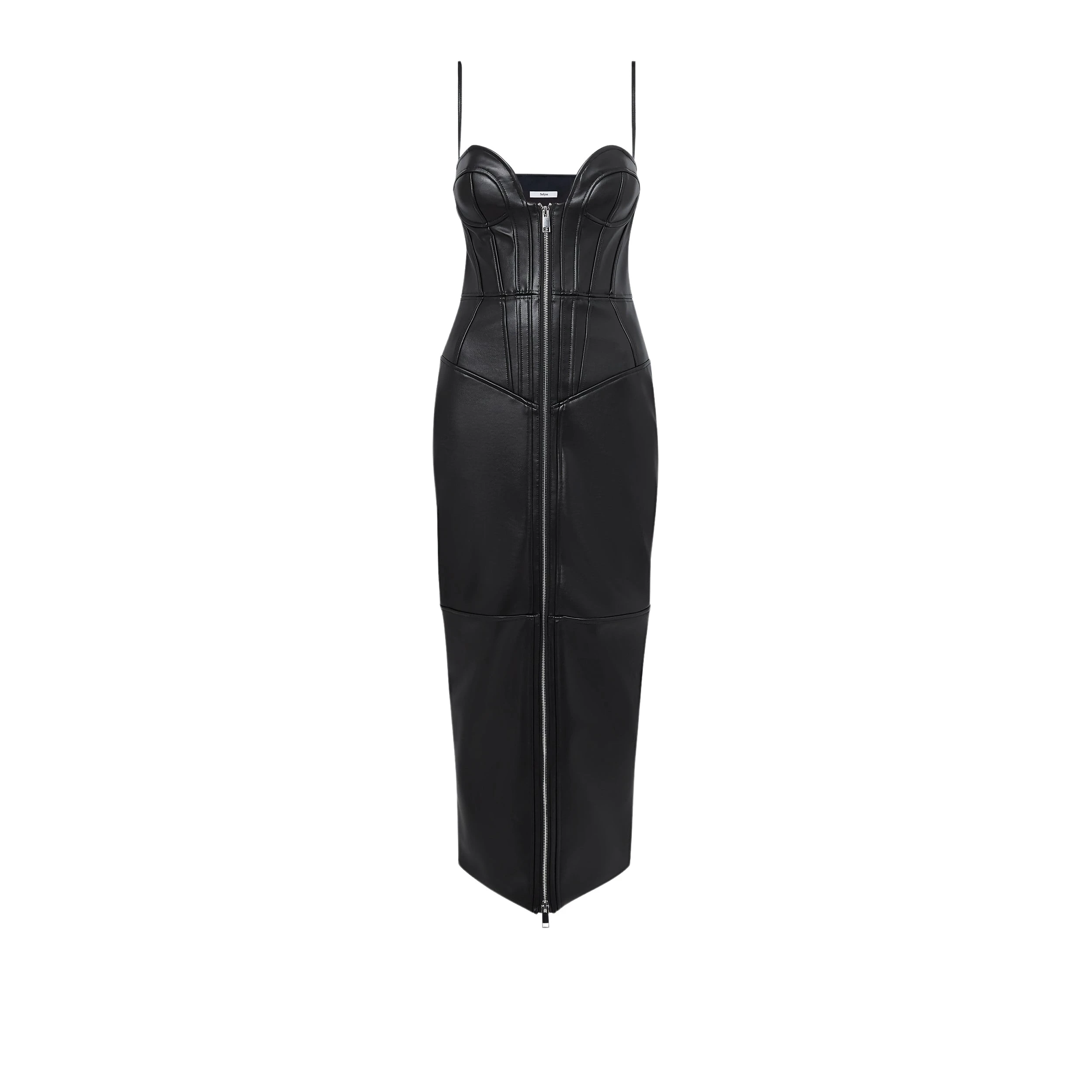 Safiyaa-Chelle-Black-Midi-Dress13329_nobg Chelle Black Midi Dress - Image 1