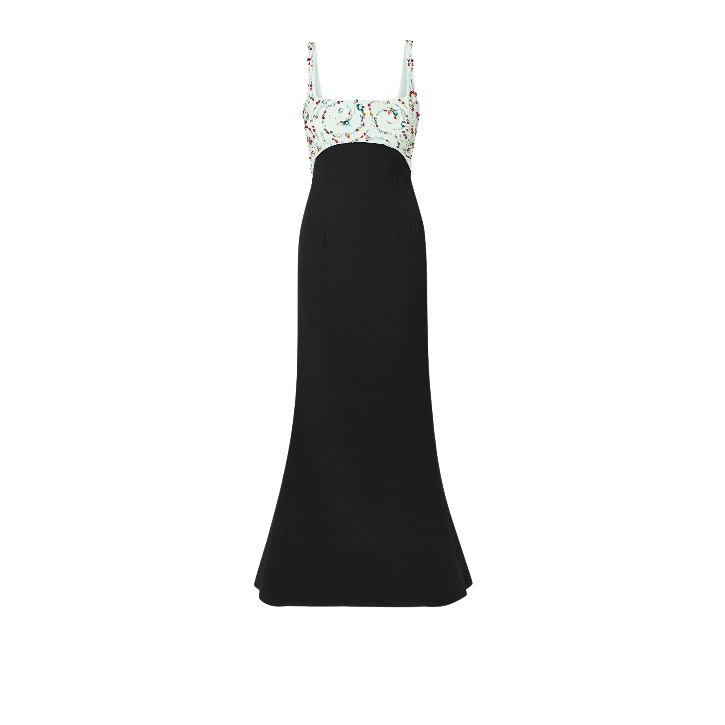 Safiyaa-Ezda-Black-Spearmint-Long-Dress41764_nobg Ezda Black & Spearmint Long Dress - Image 1
