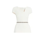 Geena Embroidered Ivory Top
