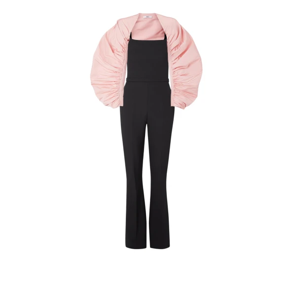 Honi Peony Blush Harness & Bele Black Jumpsuit