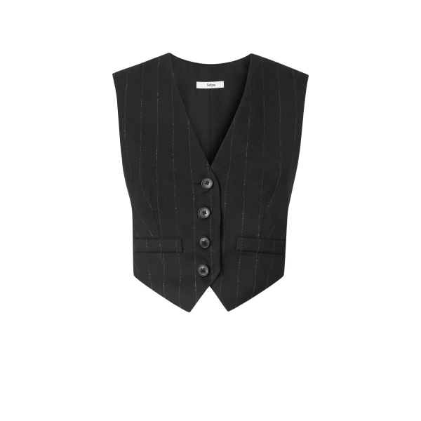 Lana Black Waistcoat