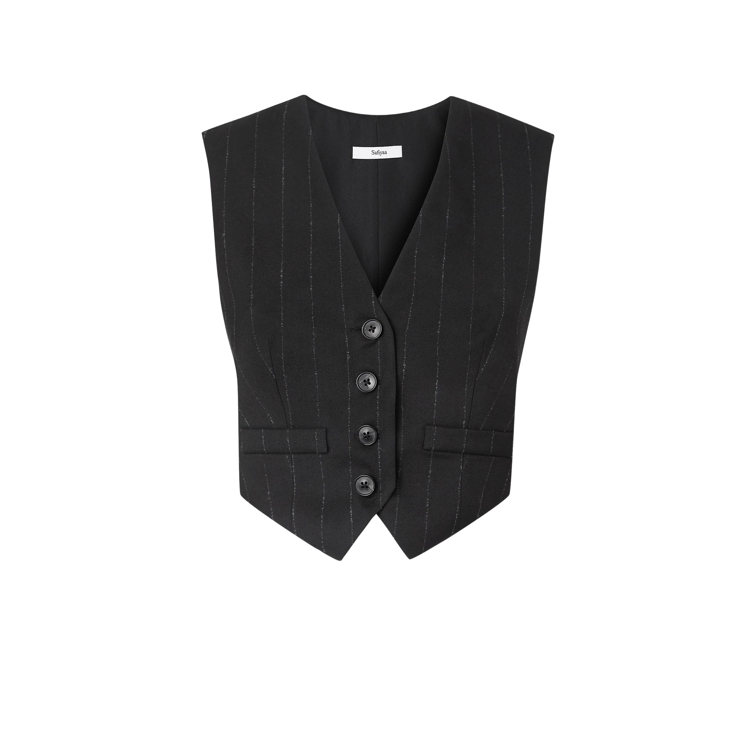 Safiyaa-Lana-Black-Waistcoat18936_nobg Lana Black Waistcoat - Image 1