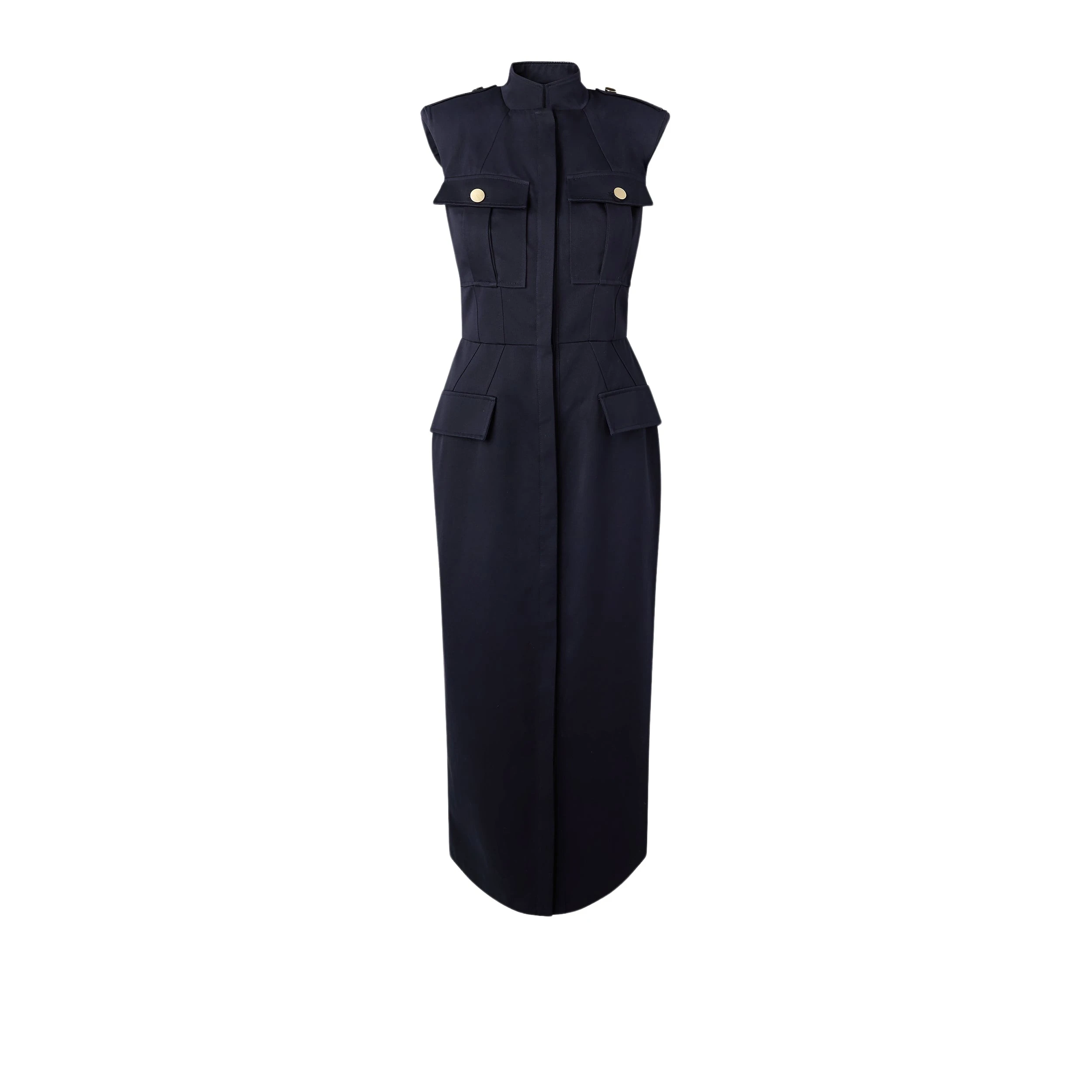 Safiyaa-Lani-Midnight-Navy-Midi-Dress48681_nobg Lani Midnight Navy Midi Dress - Image 1