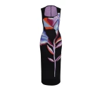 Nura Black Knit Midi Dress