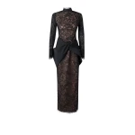 Santilli Black Long Dress