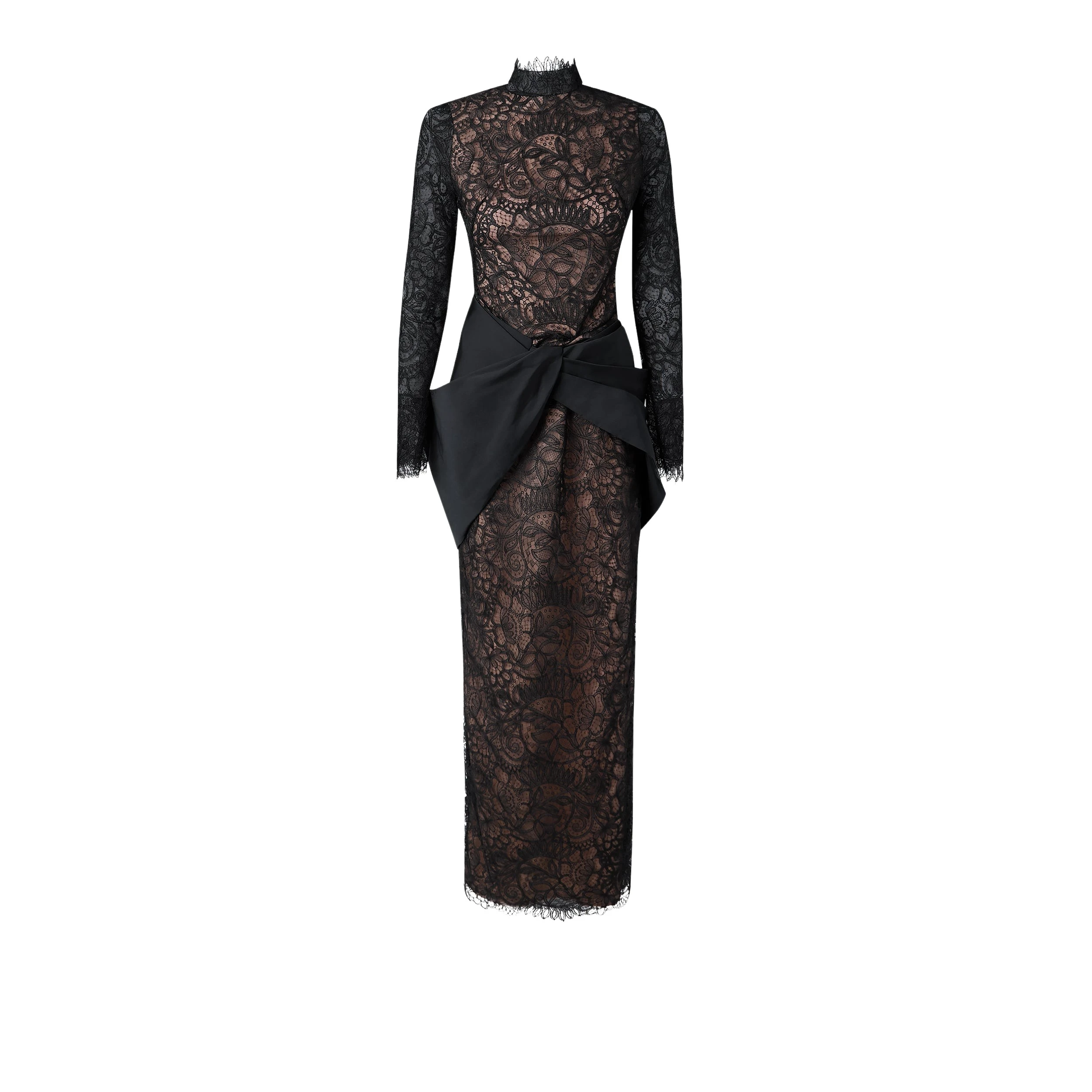 Safiyaa-Santilli-Black-Long-Dress96349_nobg Santilli Black Long Dress - Image 1
