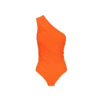 Beau One Shoulder Bodysuit - Hibiscus