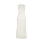 Clemence High Neck Maxi Dress - Ivory
