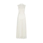 Clemence High Neck Maxi Dress - Ivory