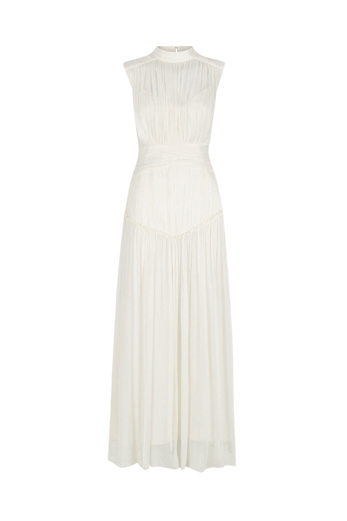 Shona Joy Clemence High Neck Maxi Dress – Ivory