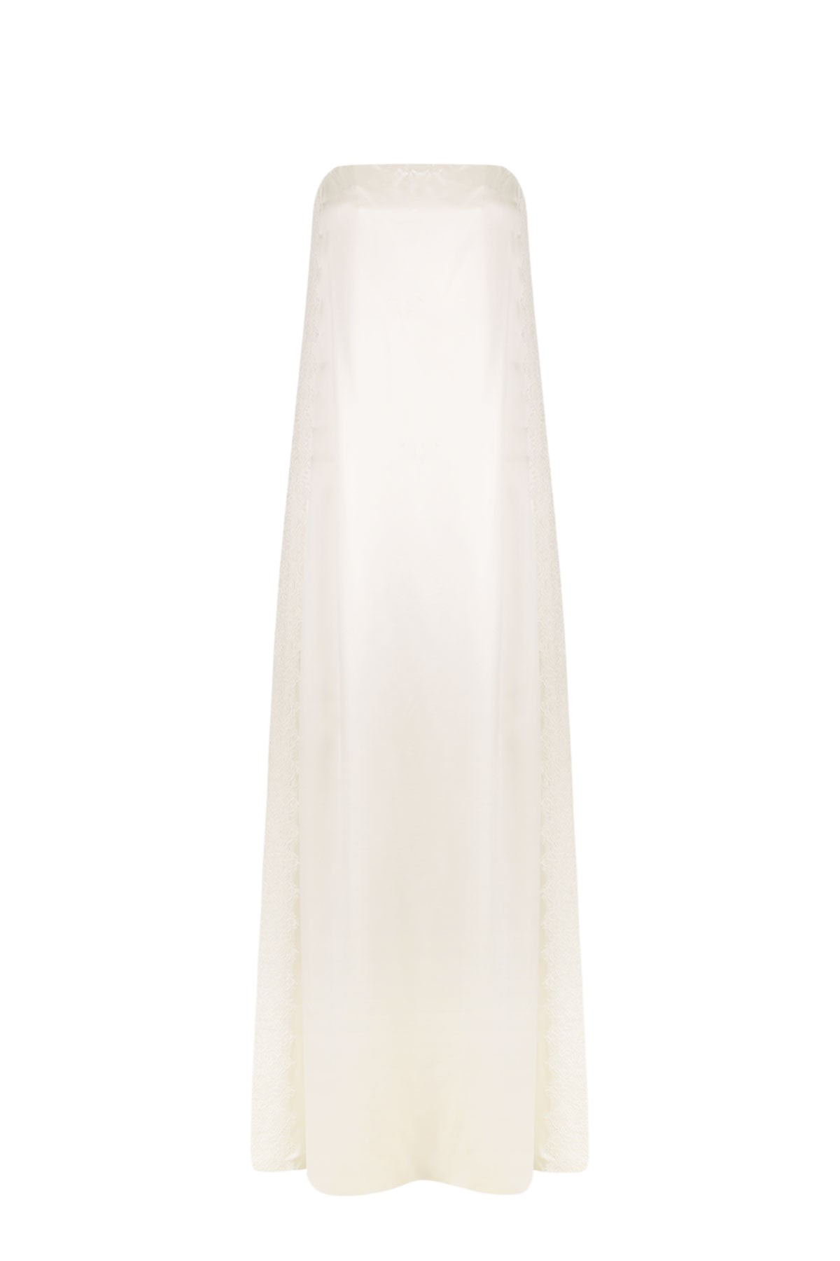 Shona Joy La Lune Cumulus Silk Strapless Lace Column Maxi Dress – Ivory