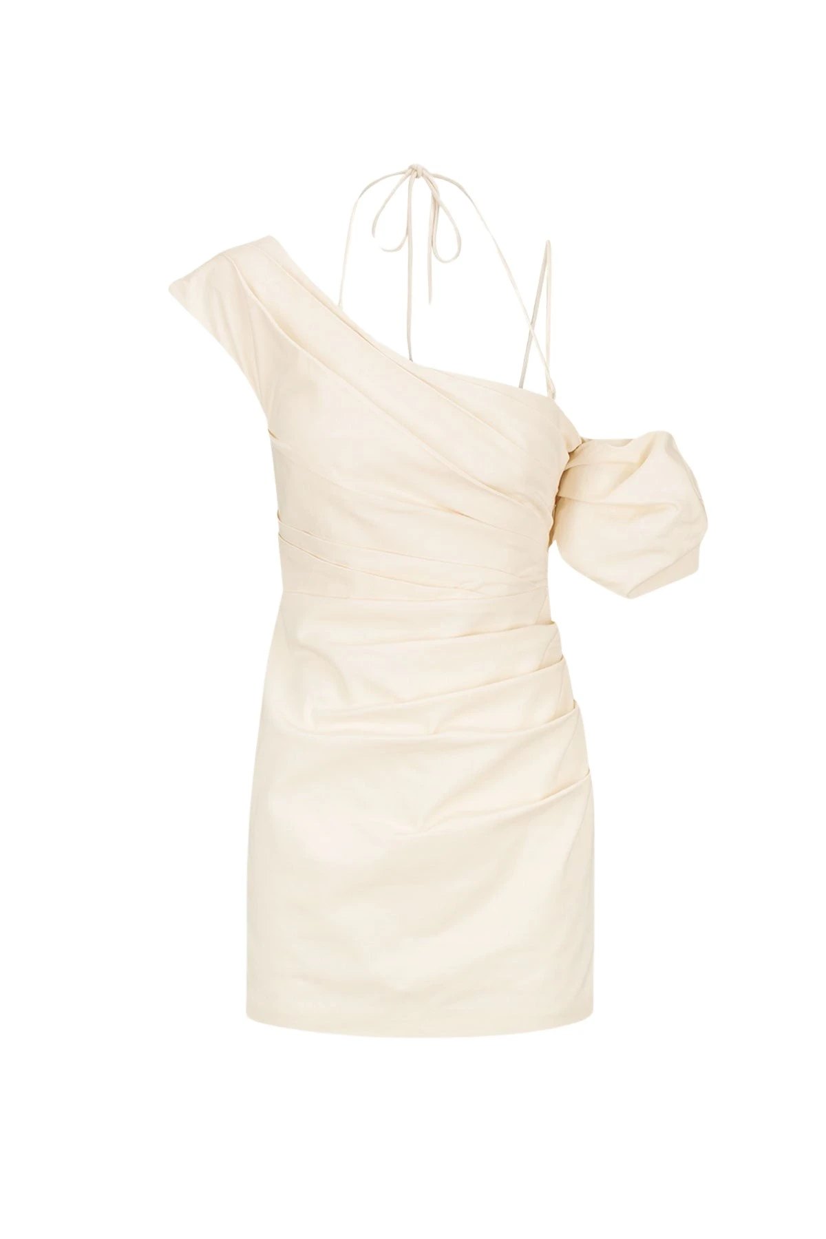 Shona-Joy-Lani-Asymmetrical-Draped-Mini-Dress-Rice89857_nobg Lani Asymmetrical Draped Mini Dress - Rice - Image 1