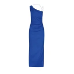 Lani Asymmetrical Gathered Maxi Dress - Azure