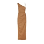 Lani Asymmetrical Gathered Maxi Dress - Cinnamon