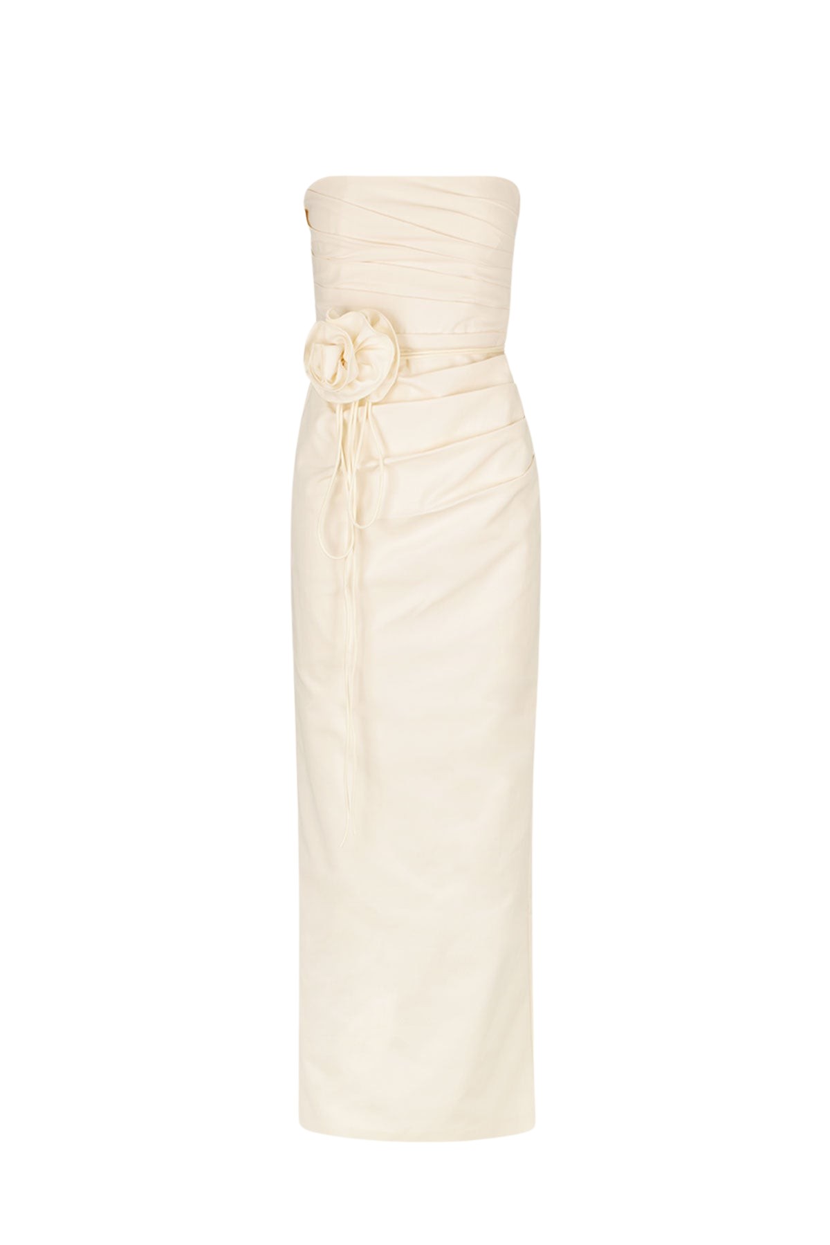 Shona Joy Lani Strapless Draped Maxi Dress – Rice