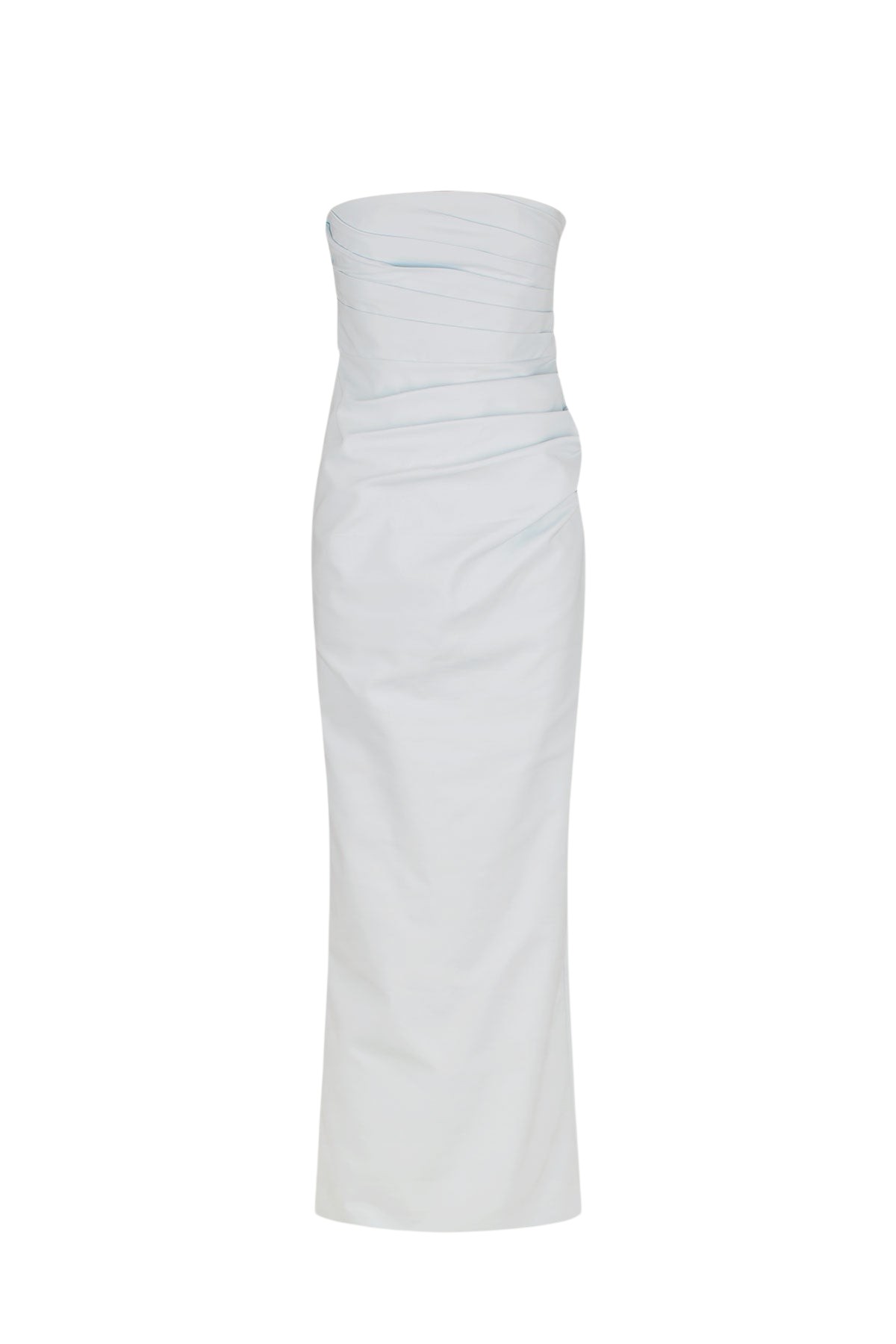 Shona Joy Lani Strapless Draped Maxi Dress – Sky