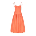 Shona-Joy-Maiori-Gathered-Bubble-Midi-Dress-Coral-857270_nobg
