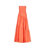 Maiori Strapless Tiered Maxi Dress - Coral