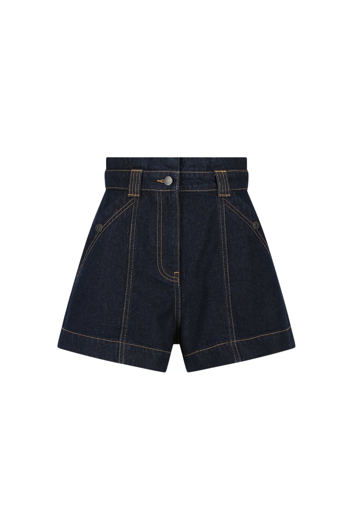 Shona Joy Rita High Waisted Flared Short – Deep Indigo