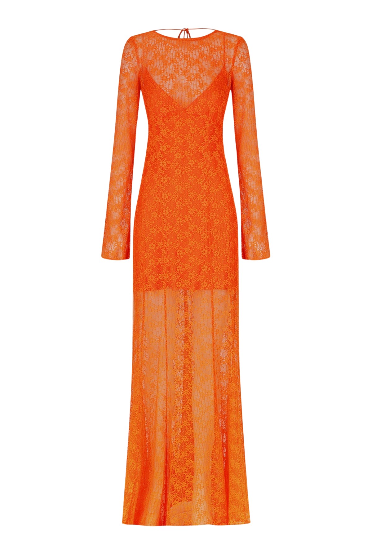 Shona Joy Sol Lace Open Back Maxi Dress – Flame