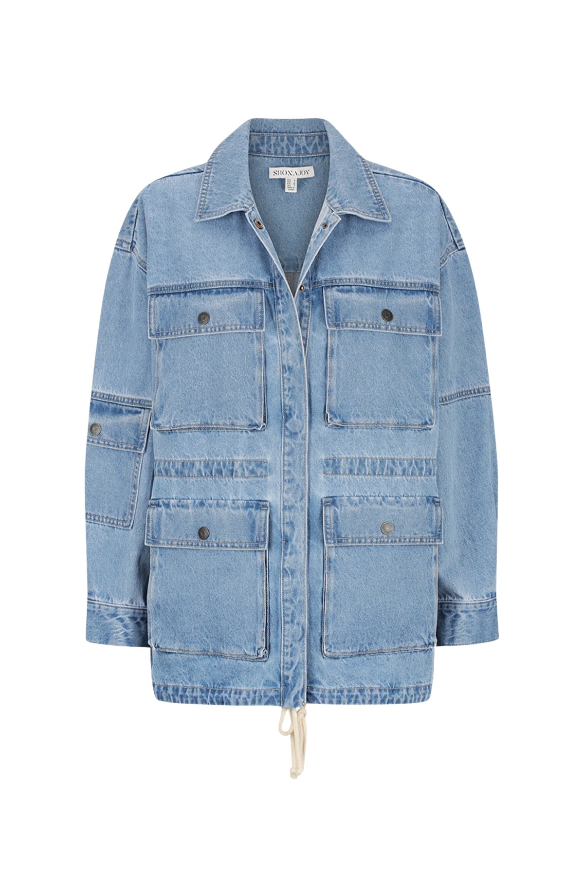 Shona Joy Stella Anorak Patch Pocket Jacket – Mid Blue