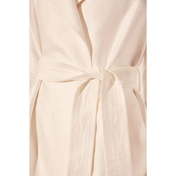 Thea trench coat - ivory - Image 7