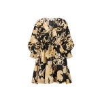 Xenia Tiered Drawstring Mini Dress