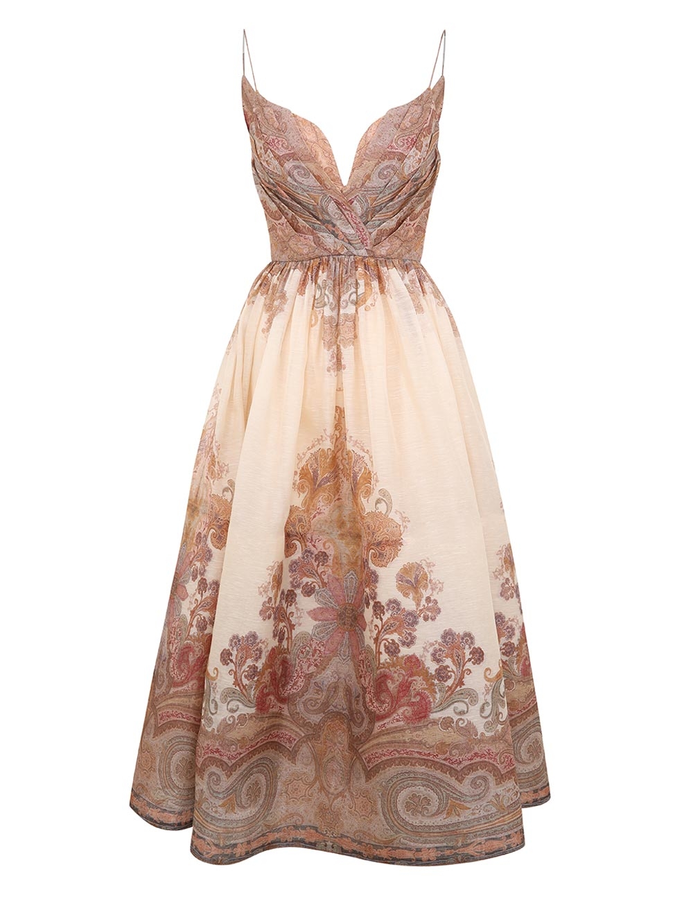 Zimmermann Illustration Draped Midi Dress