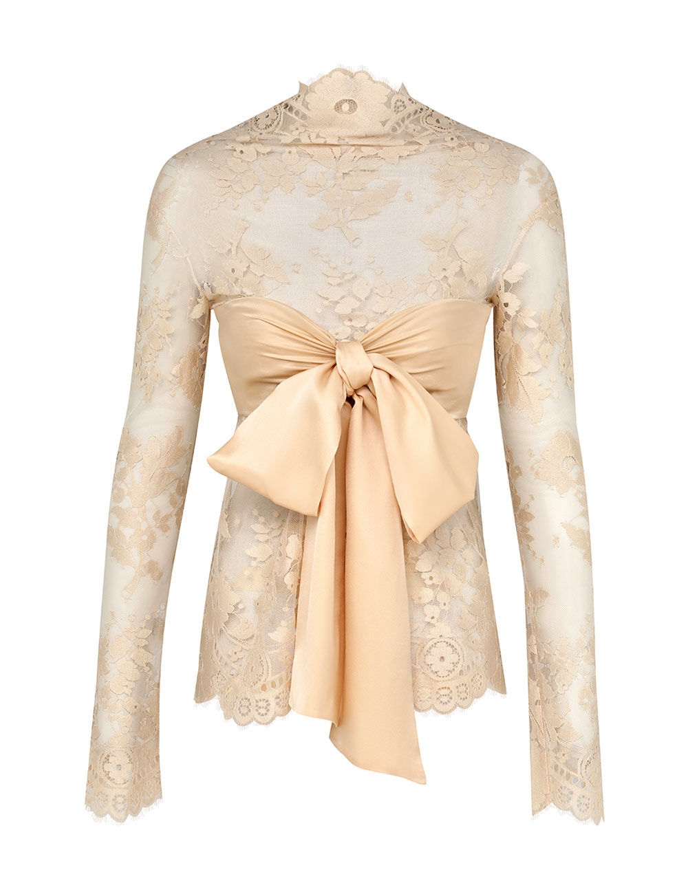 Zimmermann Illustration Lace Bow Bodice Top