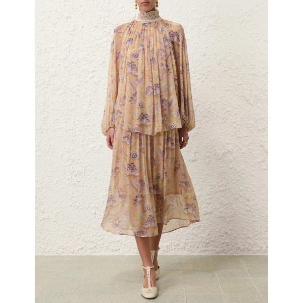 Illustration Lace Edge Dress - Image 7