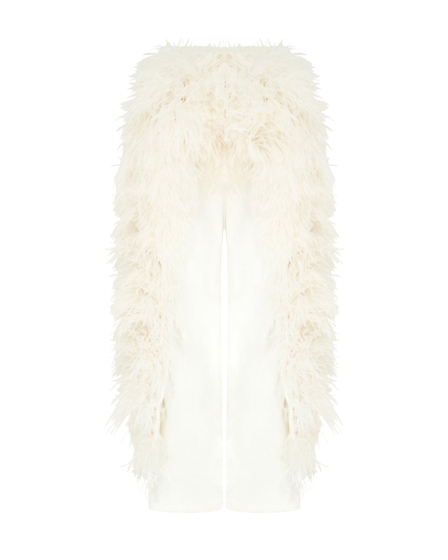 David Koma Feather Panel Denim Trousers