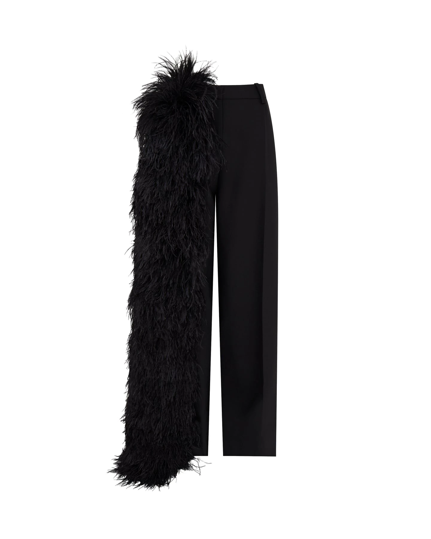 David Koma Feather Trim Tailored Trousers David Koma Feather Trim Tailored Trousers