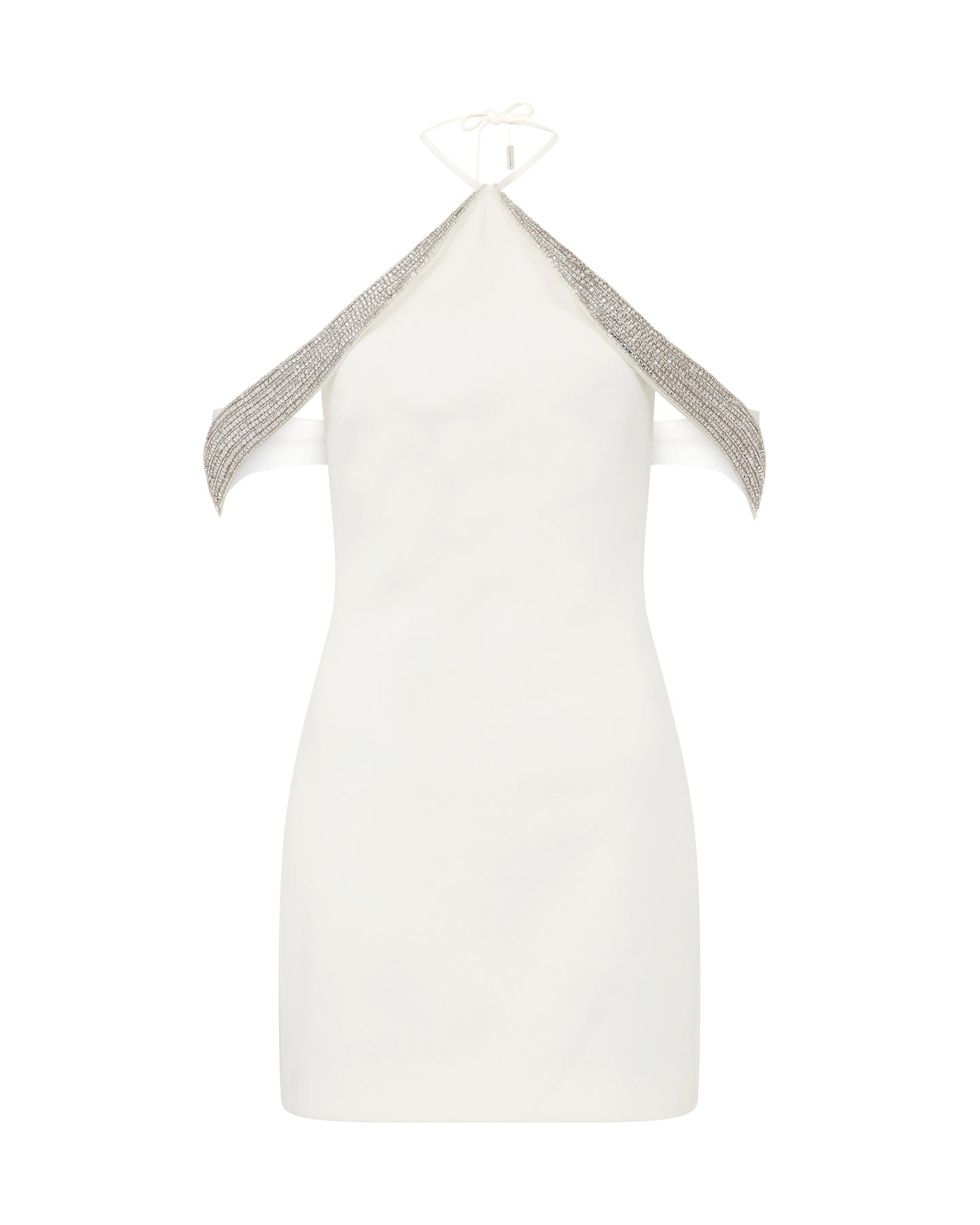 David Koma Off The Shoulder Crystal Wings Mini Dress