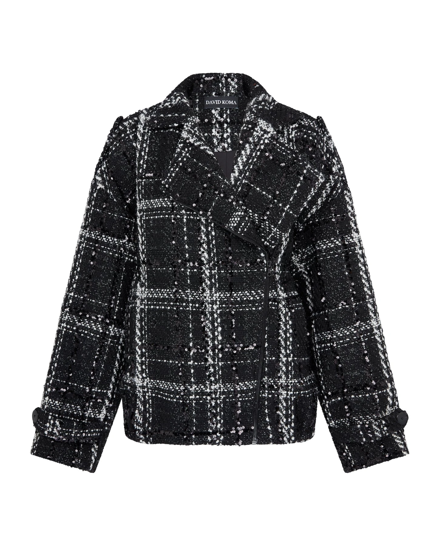 David Koma Oversized Tweed Jacket David Koma Oversized Tweed Jacket