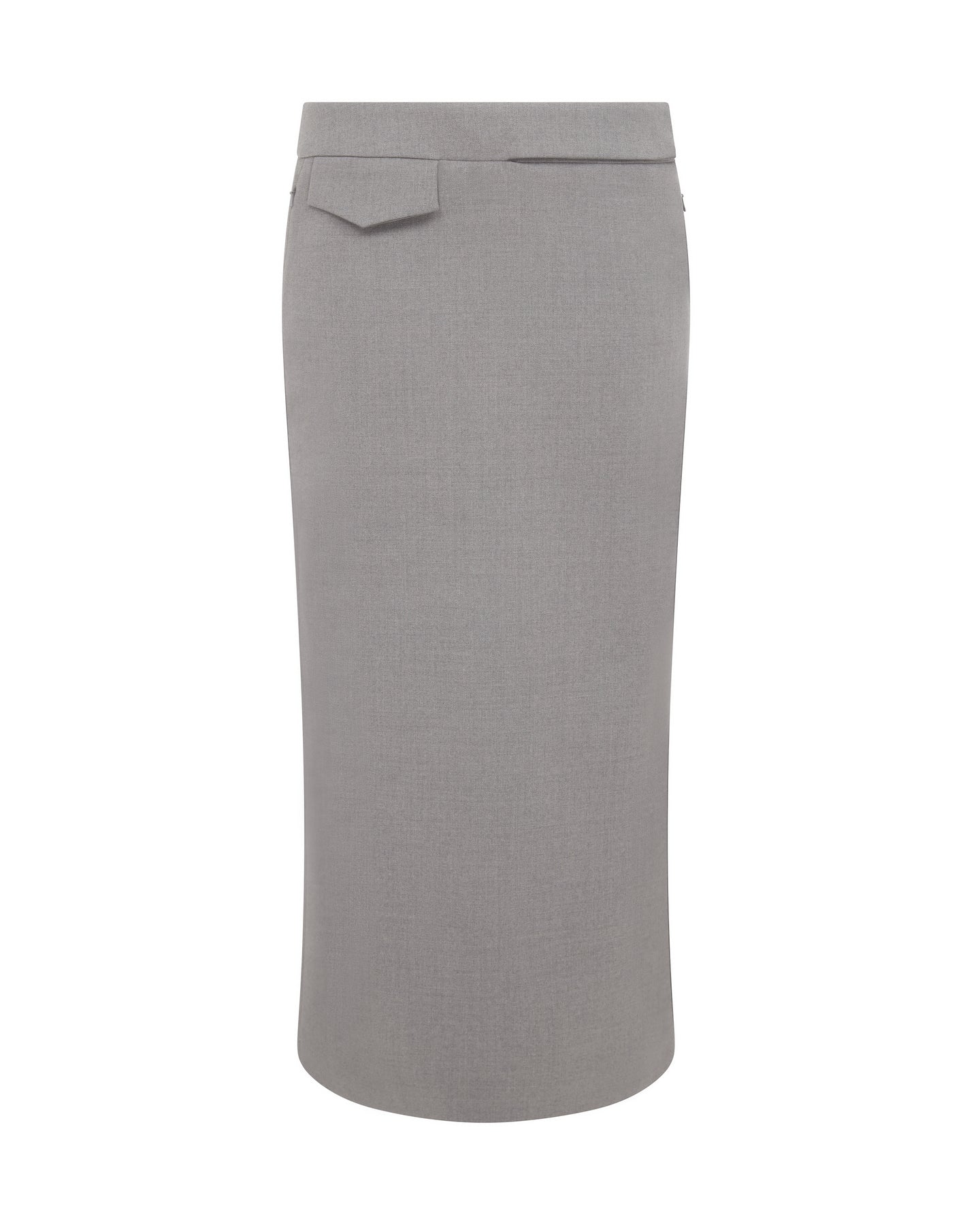 David Koma Pocket Detail Midi Skirt In Grey