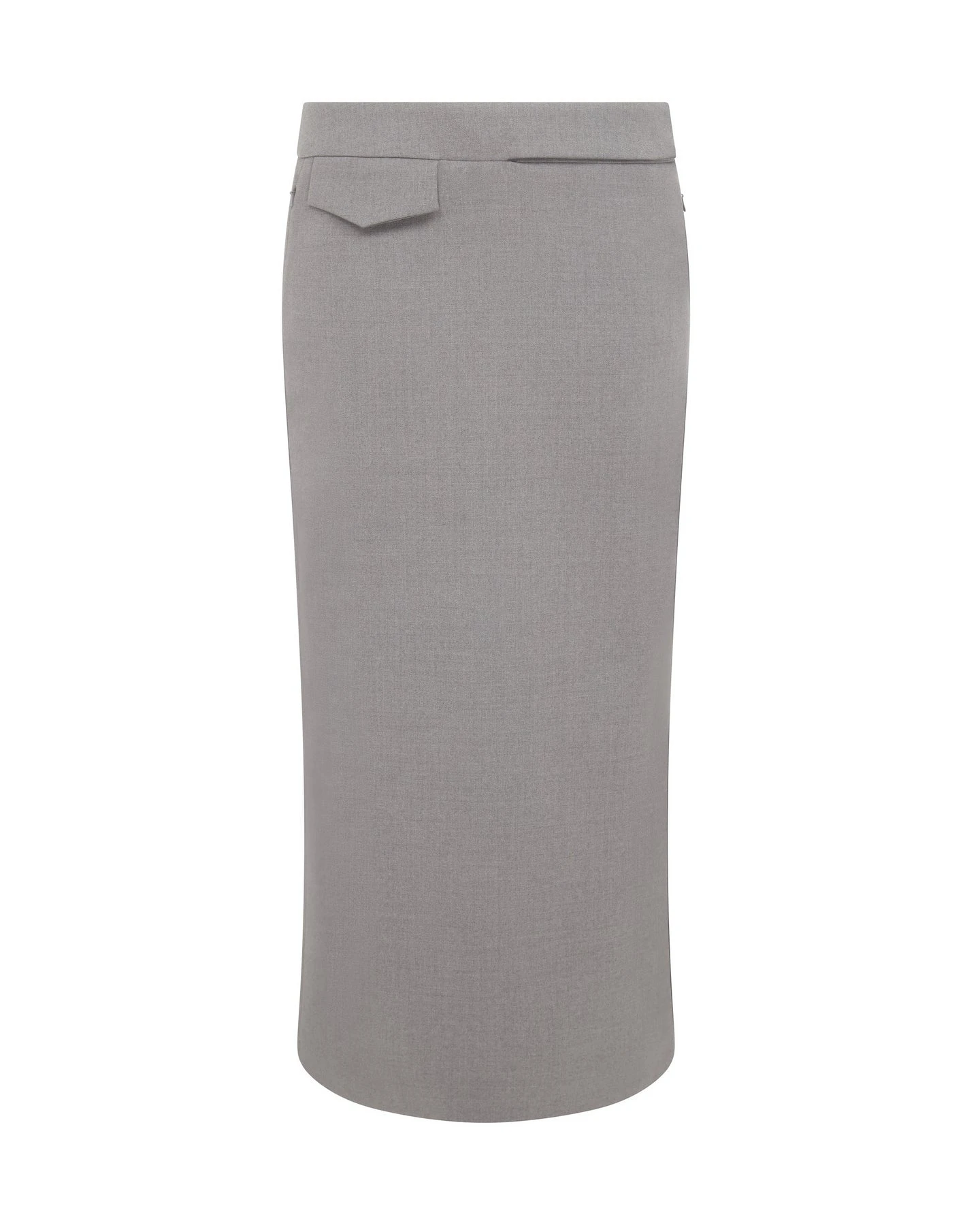 David Koma Pocket Detail Midi Skirt In Grey David Koma Pocket Detail Midi Skirt In Grey