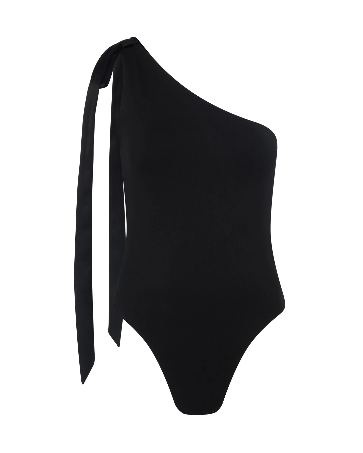 David Koma Satin Bow Bodysuit In Black David Koma Satin Bow Bodysuit In Black