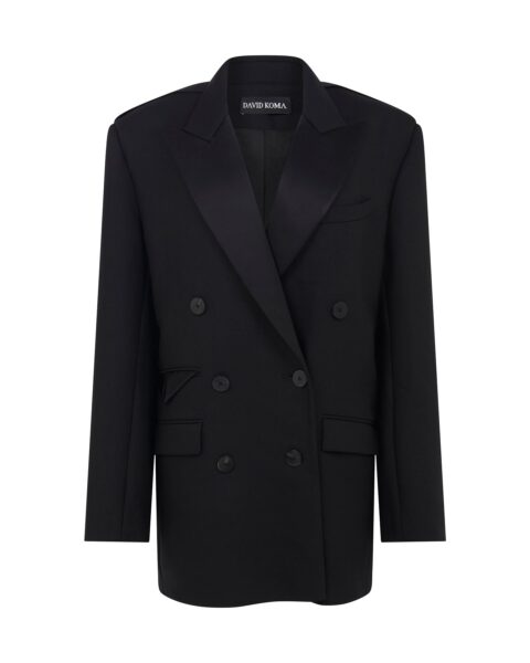 David Koma Satin Tape Detail Tailored Jacket