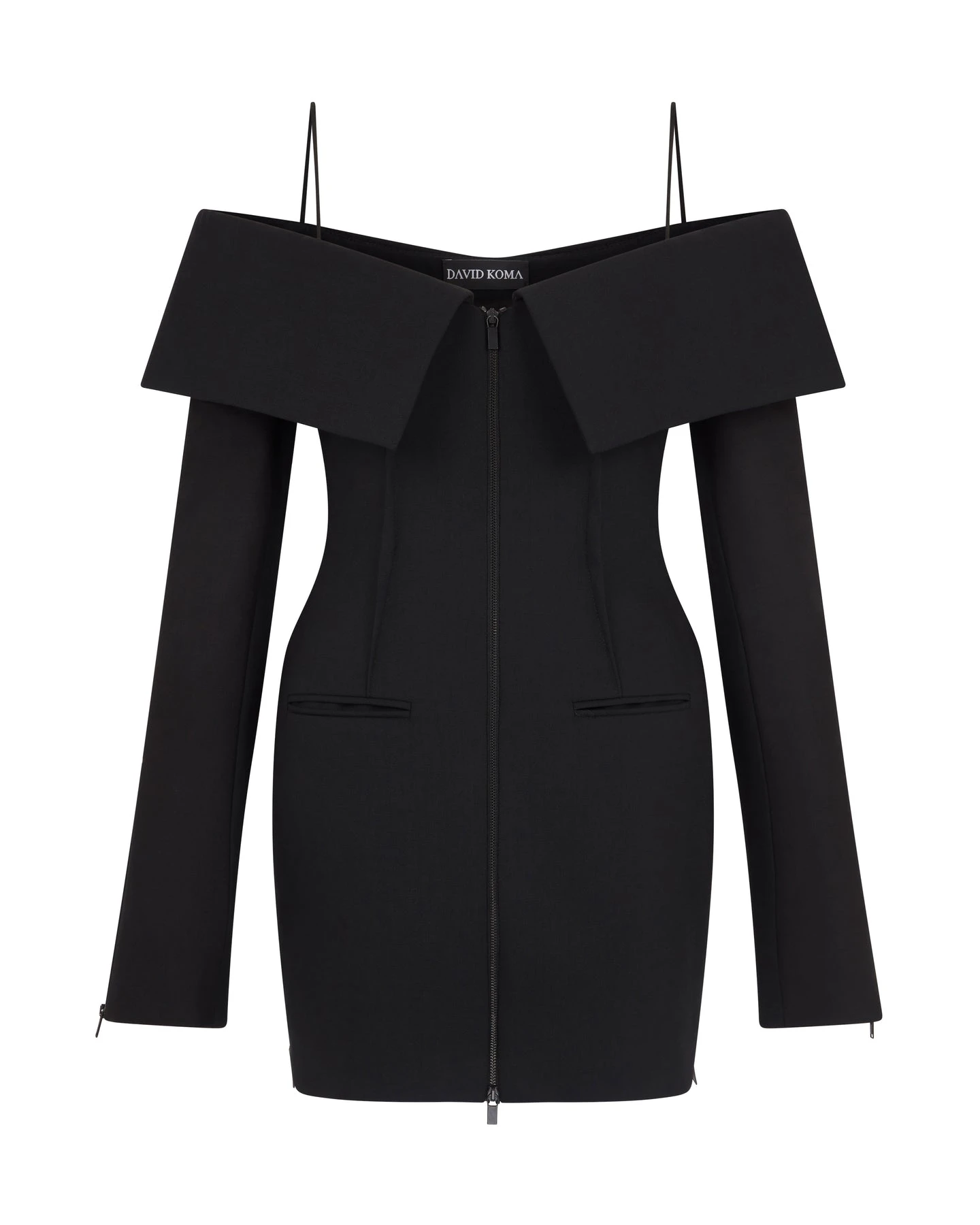 David Koma Shoulder Overlay Tailored Mini Dress David Koma Shoulder Overlay Tailored Mini Dress