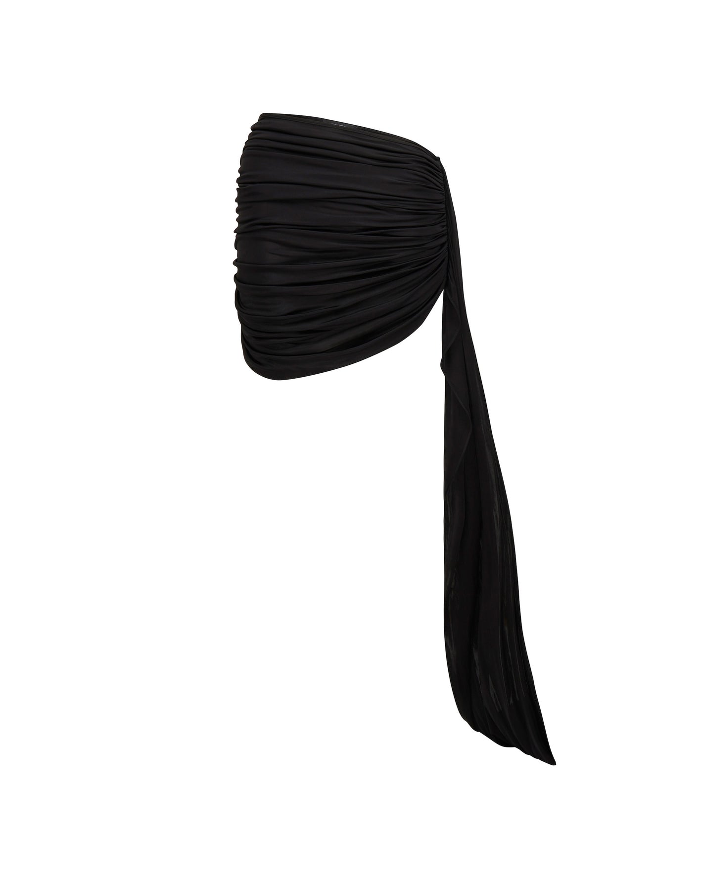 David Koma Side Ruching Jersey Mini Skirt
