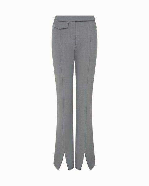David Koma Tailored Wool Trousers In Grey