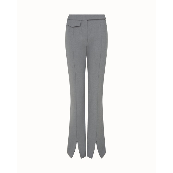 David Koma Tailored Wool Trousers In Grey