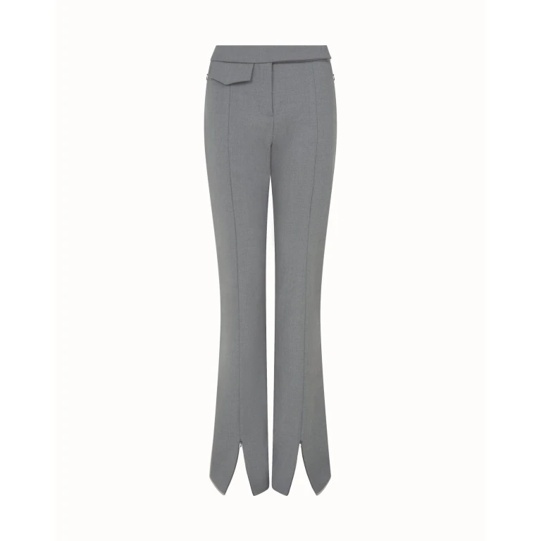 David Koma Tailored Wool Trousers In Grey