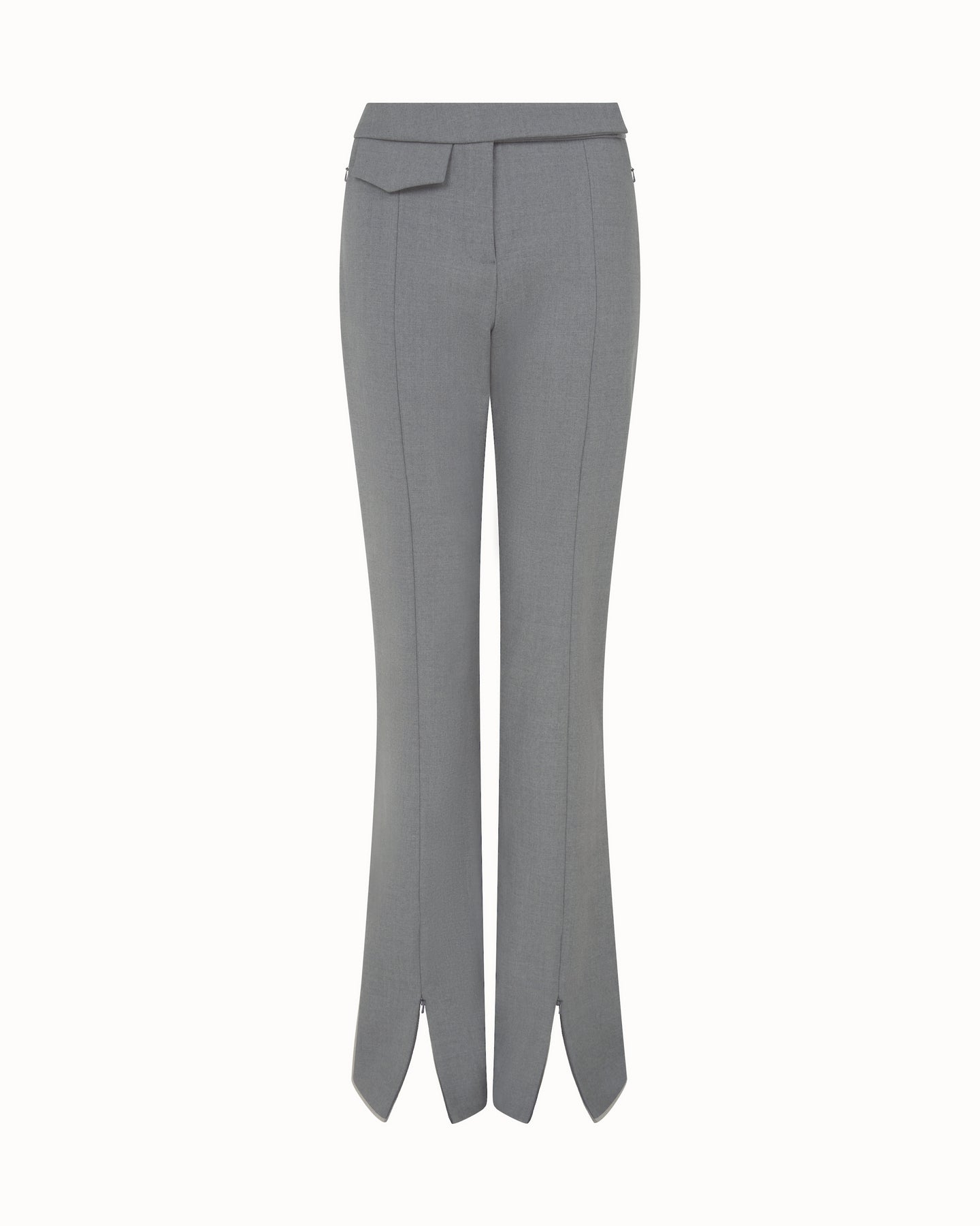 David Koma Tailored Wool Trousers In Grey
