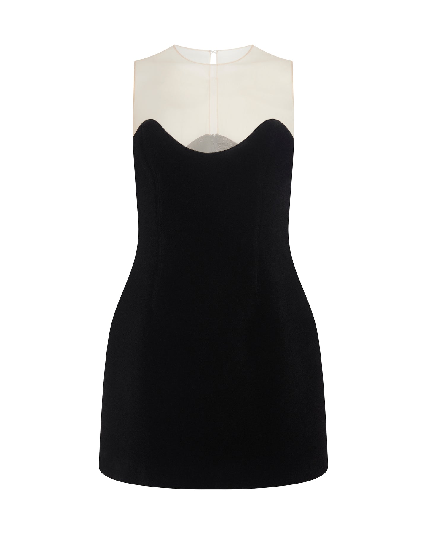 David Koma Wave Neckline And Tulle Mini Dress
