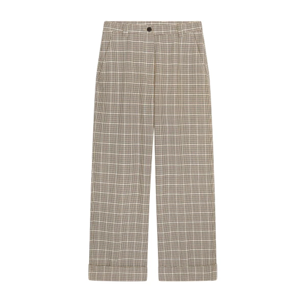 Checked cuffed pants