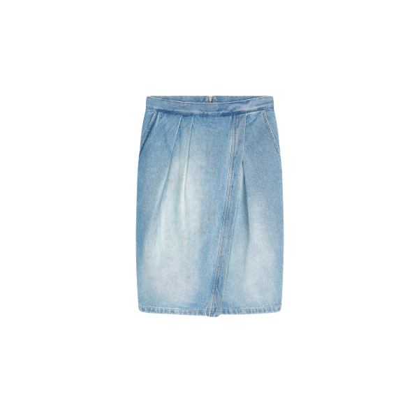 Denim knotted skirt