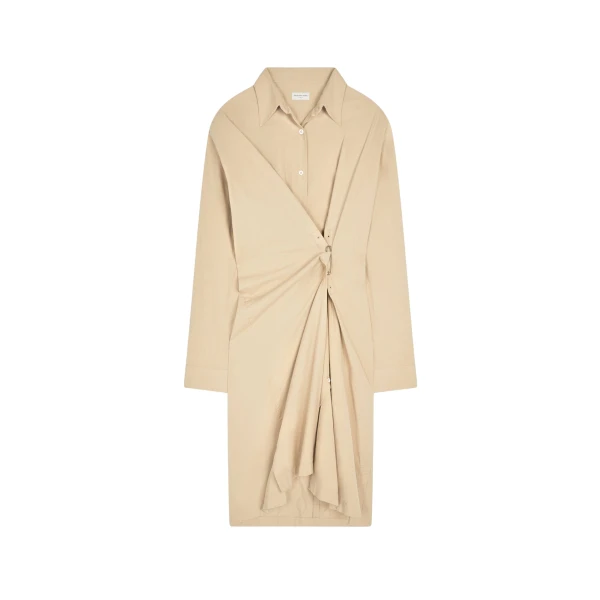 Draped cotton dress