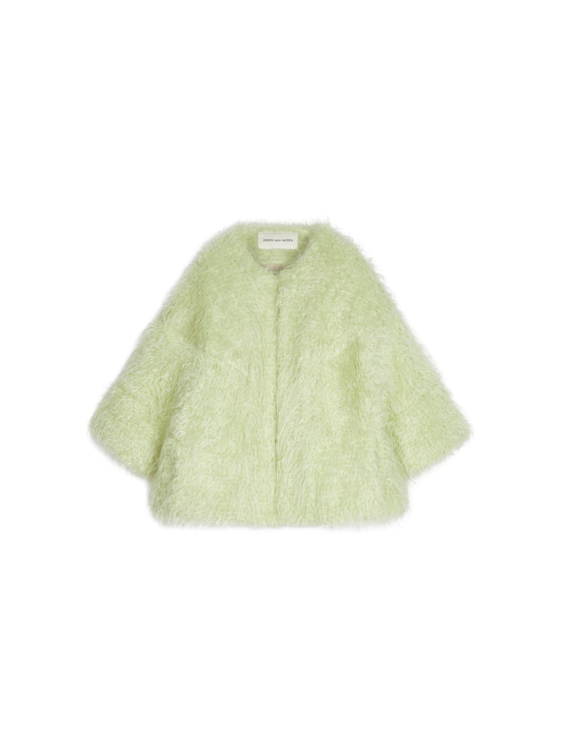Dries Van Noten Faux fur cocoon jacket